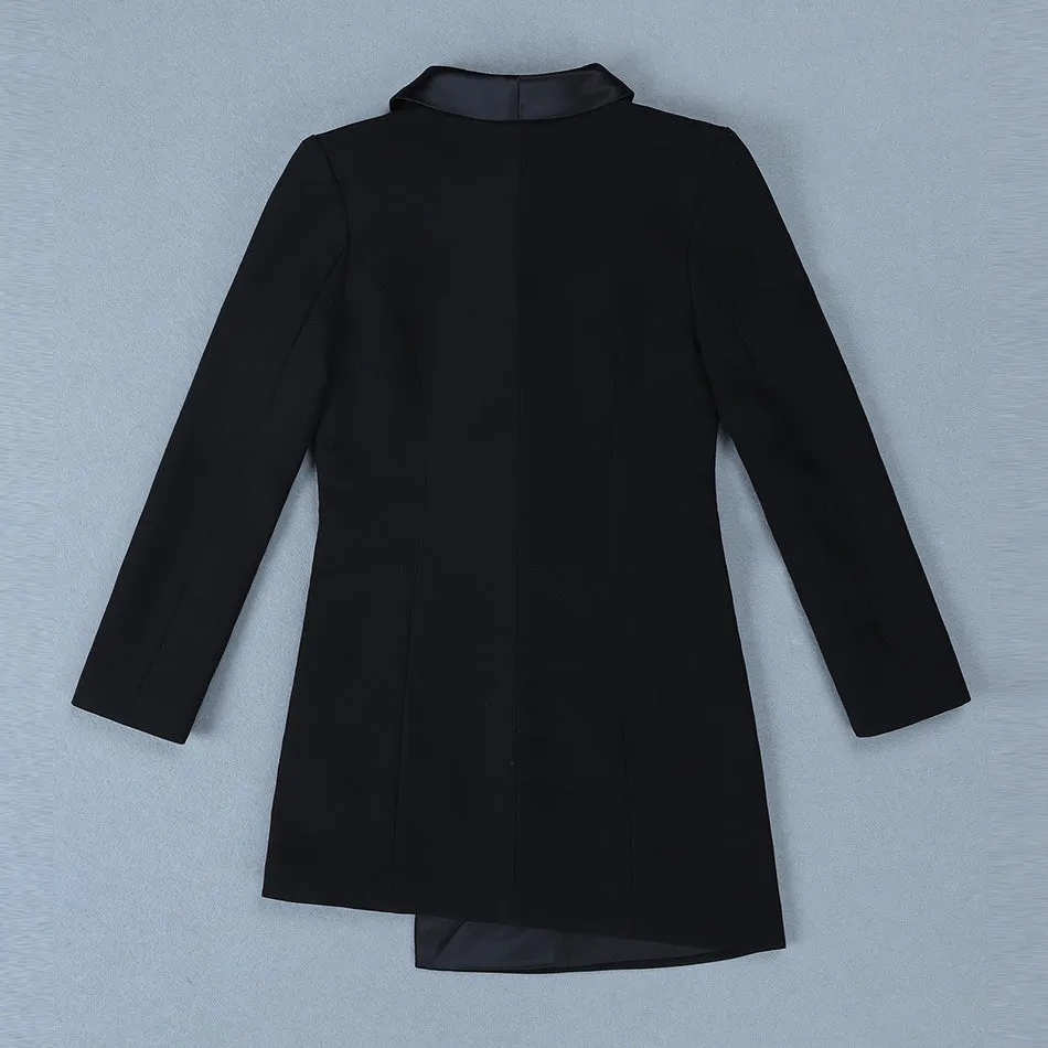 Women's Long-Sleeved Slim V-Neck Jacket With Belt